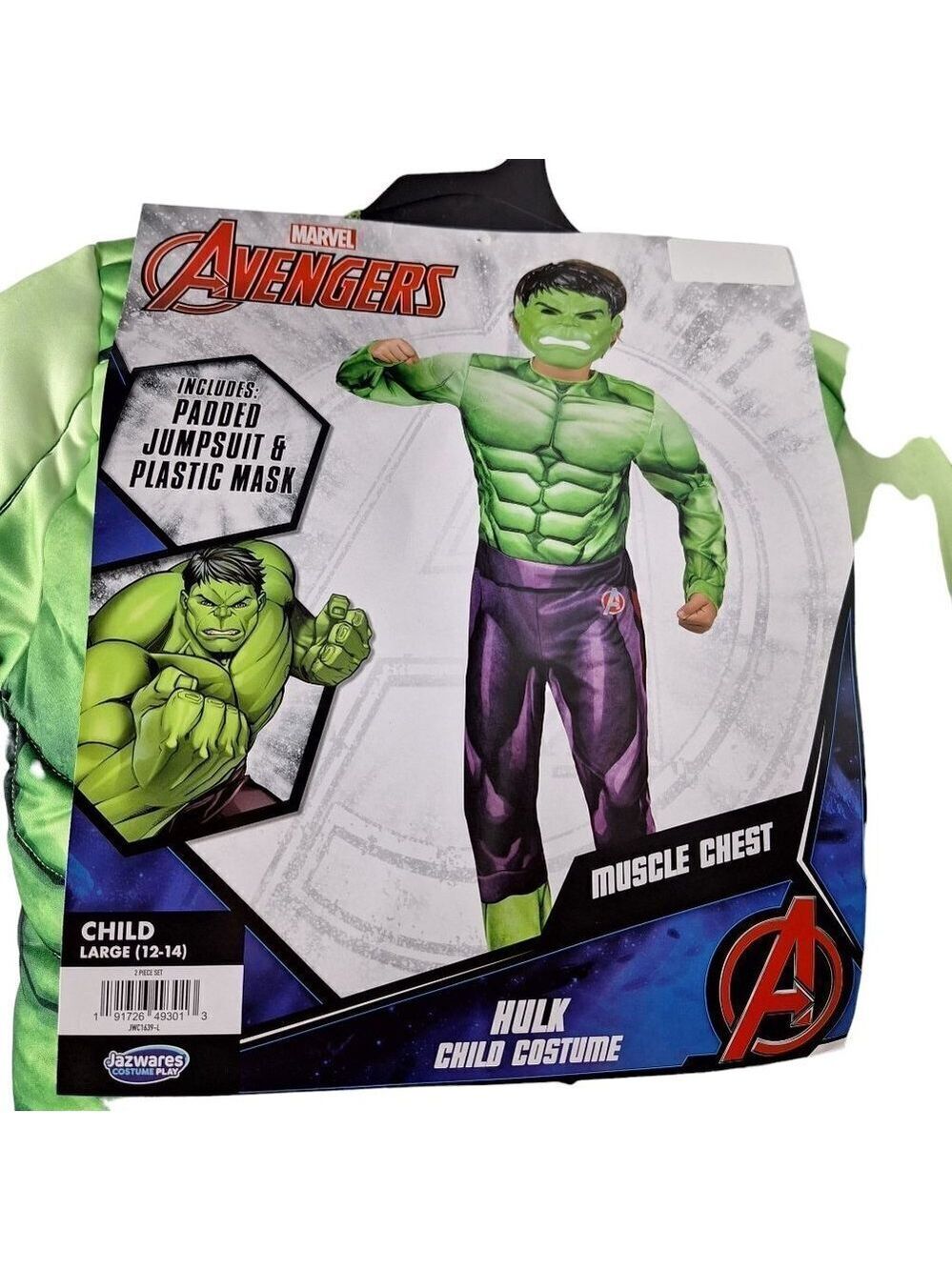 Marvel Avengers Incredible Hulk Halloween Costume Large 12 14 - Picture 3 of 3